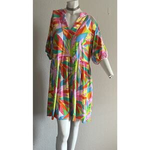 Mary Square Colorful Pink Dress Size XL | UPF | Pockets | NWT